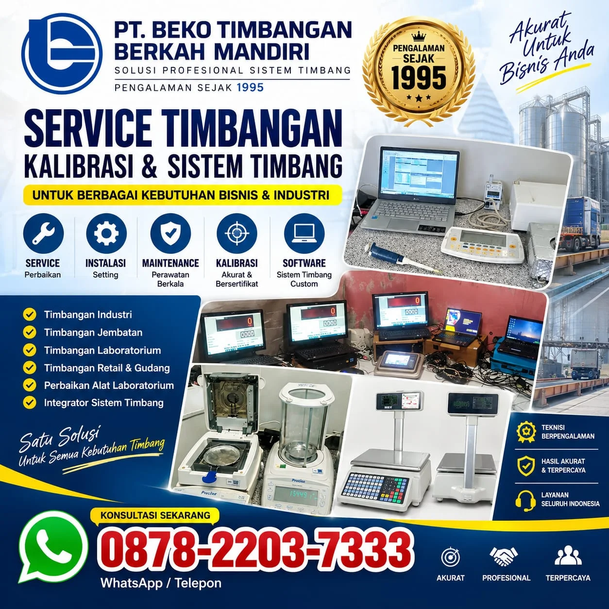 Dokumentasi layanan sistem timbang PT. Beko Timbangan Berkah Mandiri