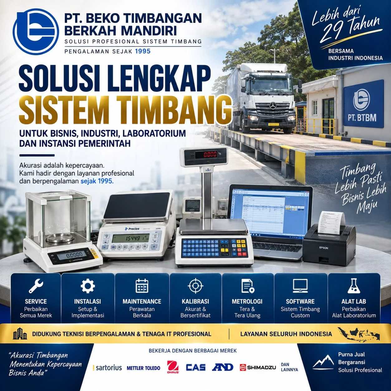Dokumentasi layanan PT. Beko Timbangan Berkah Mandiri